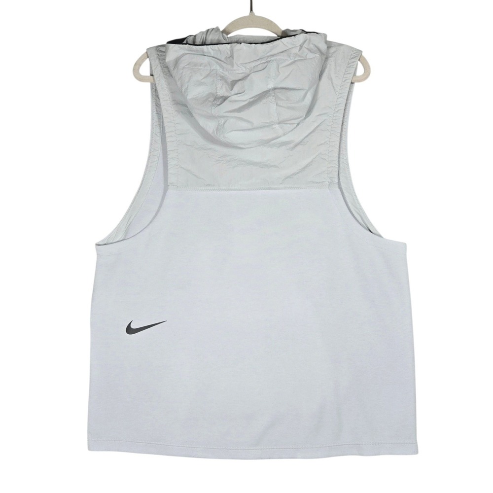 Nike Therma Tech Pack Sleeveless Hoodie Mens L Grey Gym Training Vest Pullover - Picture 2 of 11
